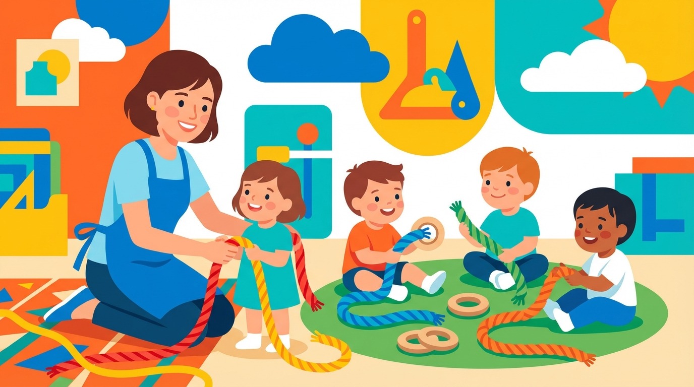 discover how to teach children aged 3 to 5 to make knots and loops in a playful and simple way with our adapted learning guide.