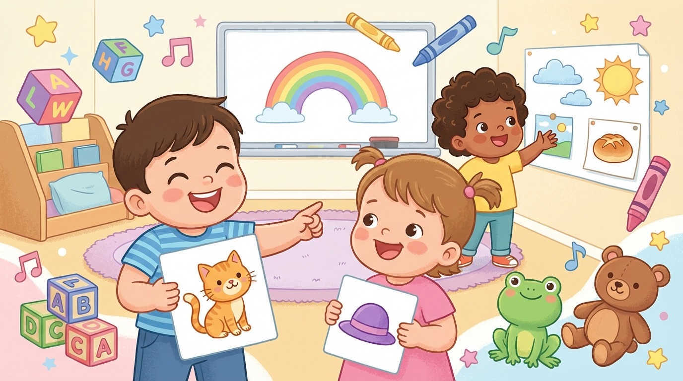 découvrez faire rimes, un jeu ludique conçu pour aider les enfants de 3 à 5 ans à s'amuser tout en apprenant à faire des rimes facilement.