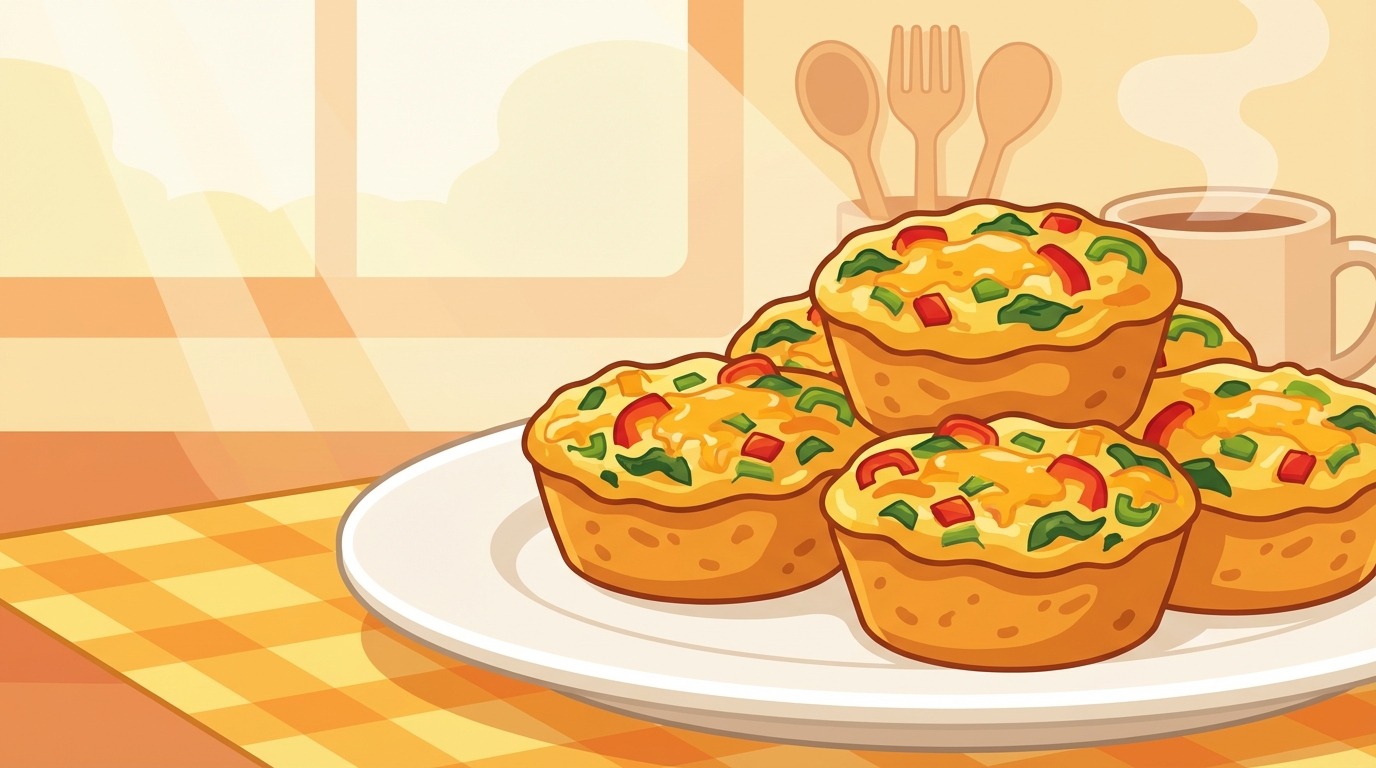 Ontdek het makkelijke recept van muffinomeletten, perfect voor een snel, smakelijk en evenwichtig ontbijt. Ideaal om de dag goed te beginnen!