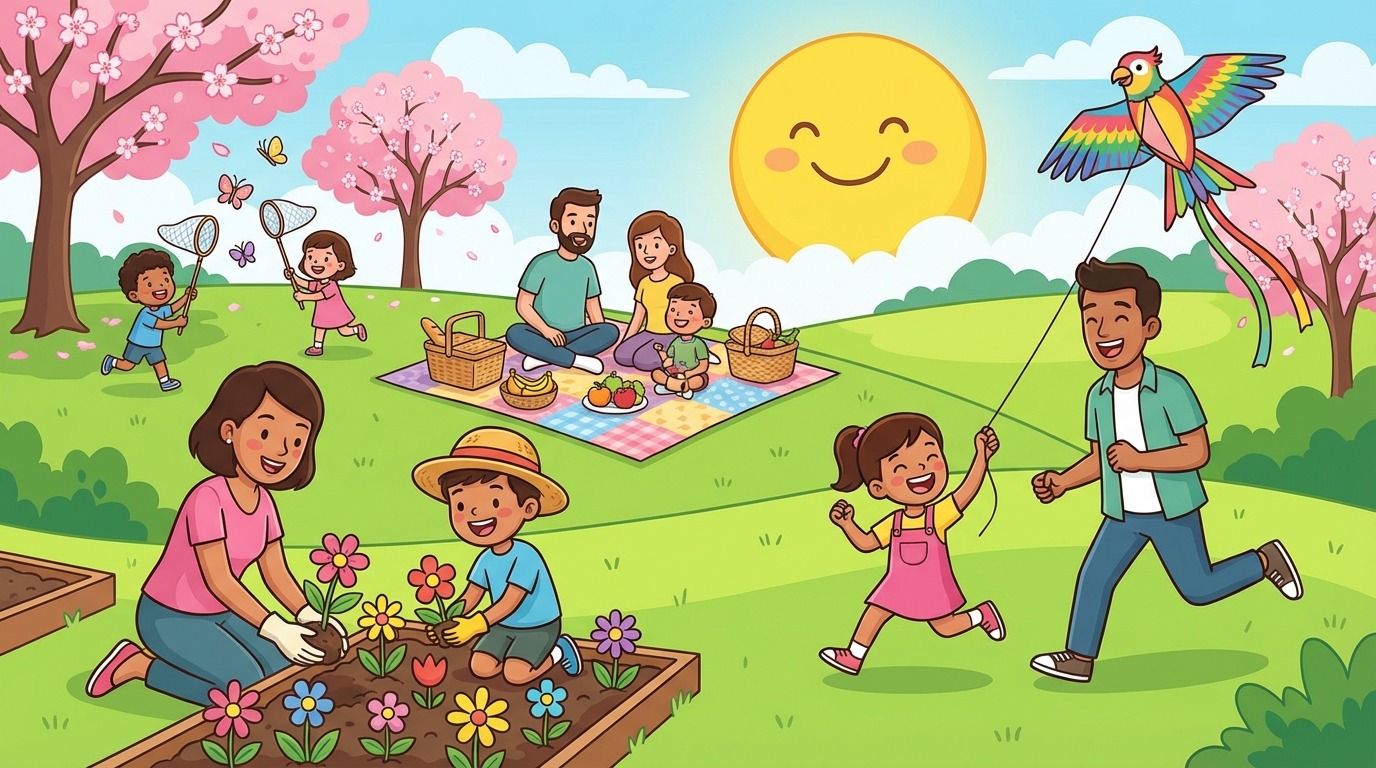 discover spring activity ideas to enjoy springtime with family. fun and friendly moments to celebrate the beautiful season together.