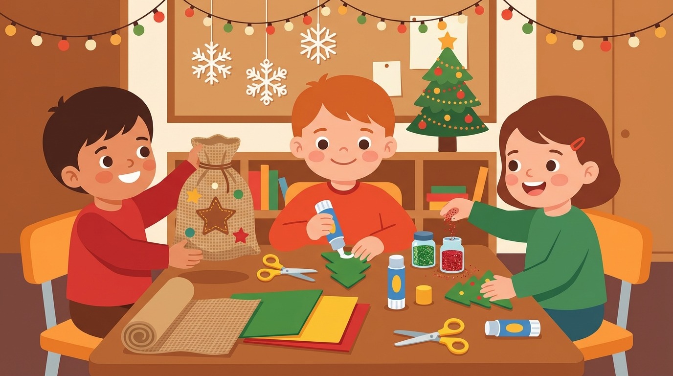 Ontdek een eenvoudige en leuke knutsel voor kinderen van 3 tot 5 jaar: de zak van de kerstman. Perfect om de kleintjes bezig te houden tijdens de kerst met een creatieve en feestelijke activiteit.