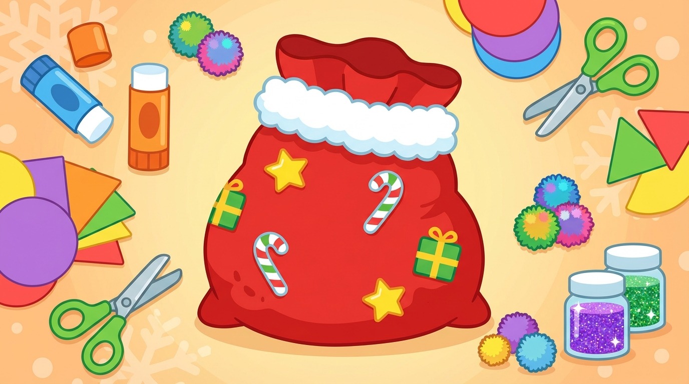 découvrez un bricolage amusant pour les enfants de 3 à 5 ans : la hotte du père noël. une activité créative et festive idéale pour préparer noël en famille.