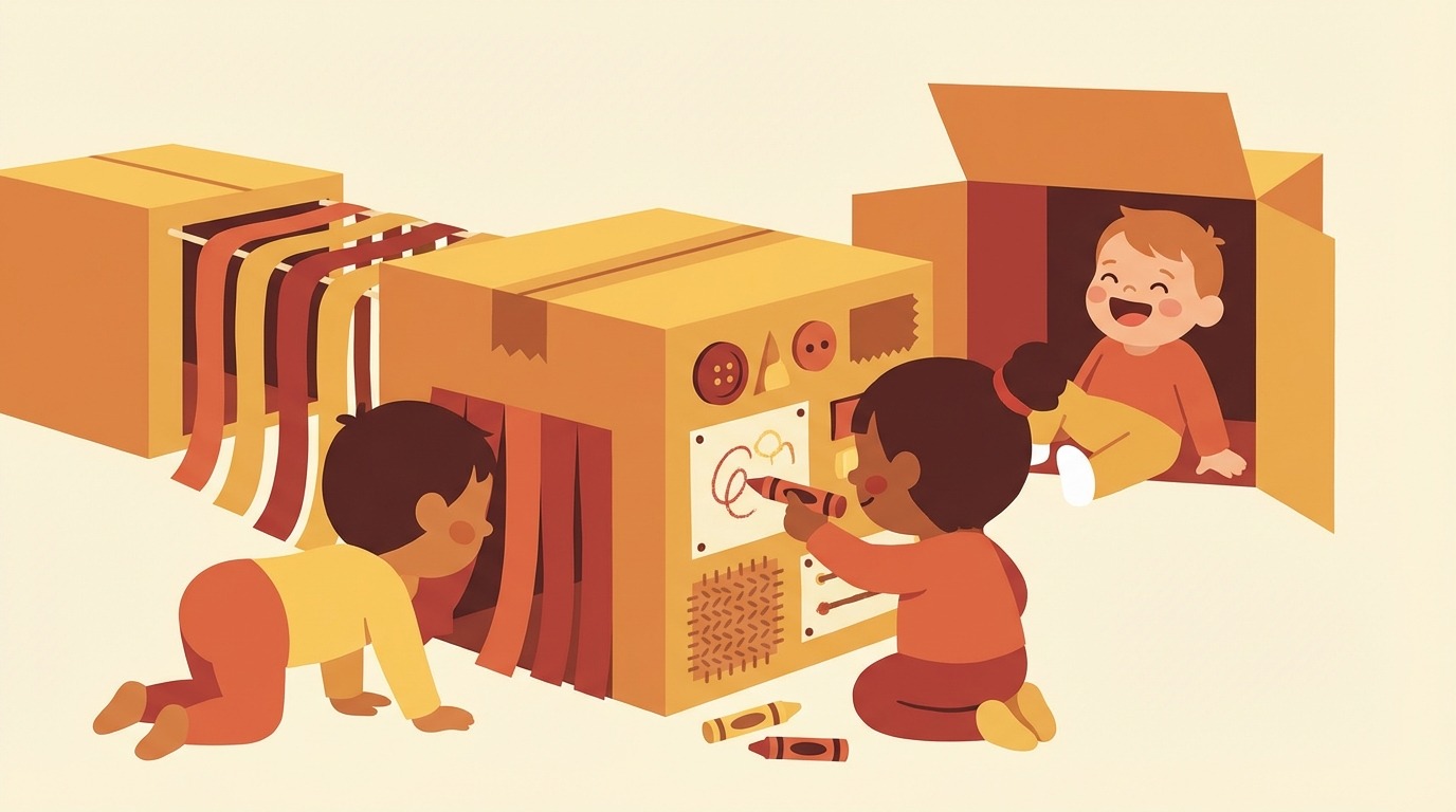 découvrez des idées d'activités ludiques pour les enfants de 1 à 3 ans avec une simple boîte en carton. stimulez leur créativité et leur imagination grâce à des jeux faciles et amusants.