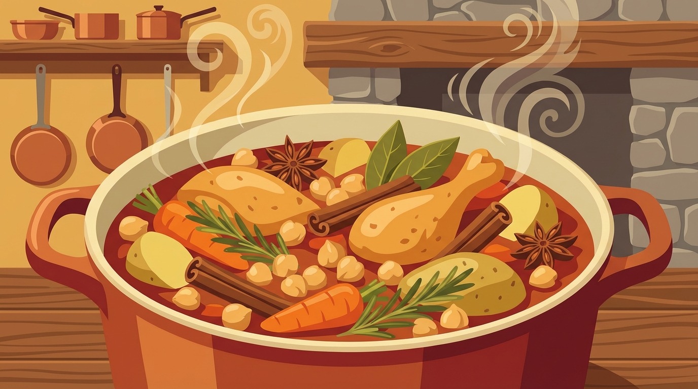 descubra nossa receita saborosa de ensopado de frango com grão-de-bico, um prato reconfortante e fácil de preparar para toda a família.