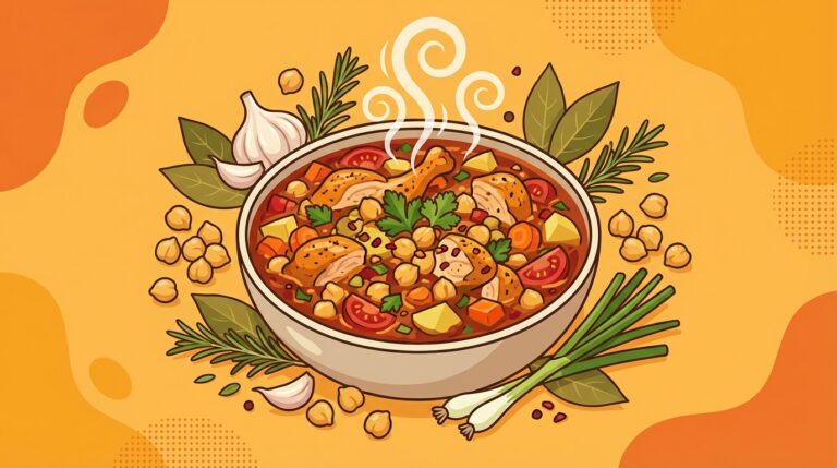 découvrez notre recette savoureuse de ragoût de poulet aux pois chiches, facile à préparer pour un repas réconfortant et nutritif.