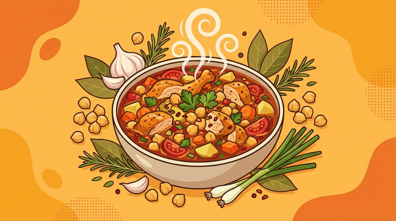 découvrez notre recette savoureuse de ragoût de poulet aux pois chiches, facile à préparer pour un repas réconfortant et nutritif.