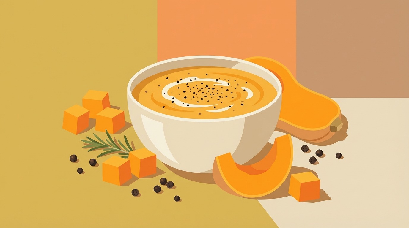 découvrez notre recette facile et savoureuse de potage courge poivrée, parfaite pour réchauffer vos repas d'automne avec une touche épicée et gourmande.