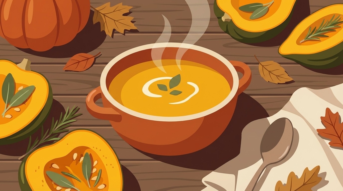découvrez notre recette facile et savoureuse de potage courge poivrée, parfaite pour réchauffer vos repas d'hiver avec une touche épicée et gourmande.