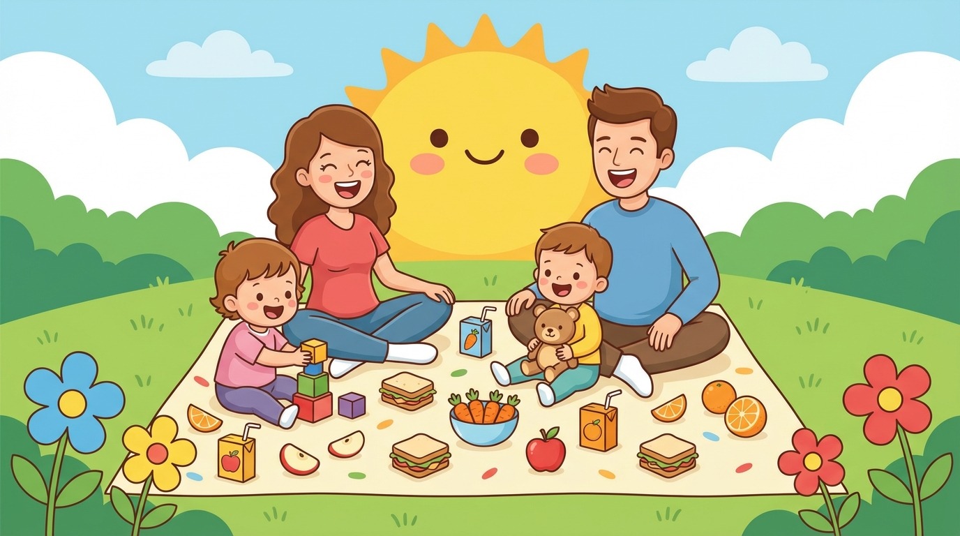 découvrez nos conseils et idées d'alimentation pour un pique-nique réussi avec vos tout-petits de 1 à 3 ans, pour un moment en famille gourmand et convivial.