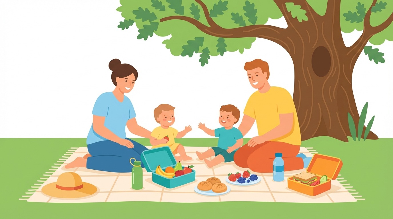 découvrez nos conseils pour un pique-nique réussi avec vos tout-petits de 1 à 3 ans, des idées d'alimentation familiale adaptées et faciles à préparer.