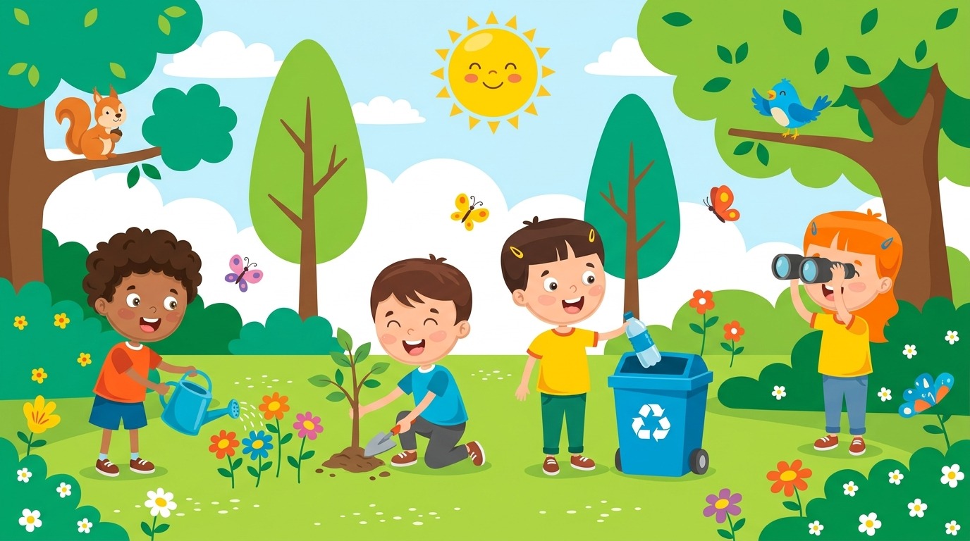 descubra como sensibilizar as crianças para o meio ambiente através deste dossiê completo, para ajudá-las a compreender a importância da natureza e adotar gestos eco-responsáveis desde cedo.