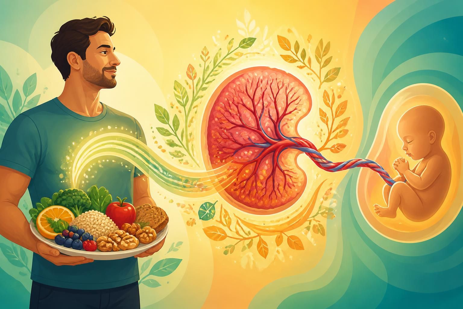 découvrez comment l'alimentation du père avant la conception influence la santé du placenta et le développement de son futur enfant, soulignant l'importance d'une nutrition équilibrée dès la phase préconceptionnelle.