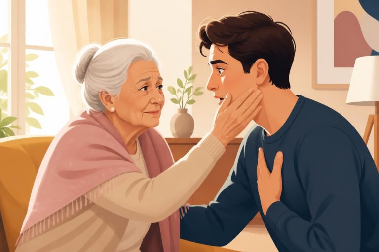 à 90 ans, une grand-mère surprend son petit-fils avec une confession sincère et inattendue, bouleversant leur relation et révélant une vérité longtemps cachée.