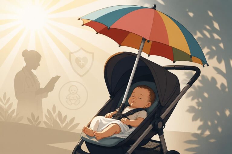 découvrez pourquoi les pédiatres mettent en garde contre l'utilisation des parasols classiques pour protéger bébé, et comment préserver son sommeil en toute sécurité.