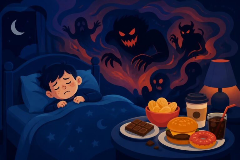 découvrez quels aliments consommés le soir pourraient favoriser les cauchemars fréquents chez votre enfant, selon une étude récente. conseils pour mieux choisir son dîner et améliorer son sommeil.