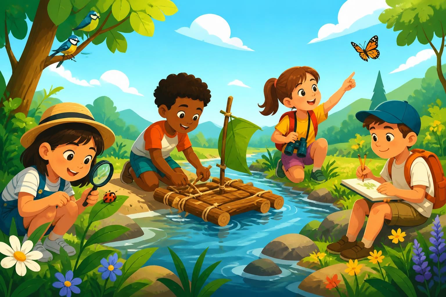 découvrez comment les enfants apprennent naturellement pendant les vacances à travers des expériences inattendues et des découvertes fascinantes.