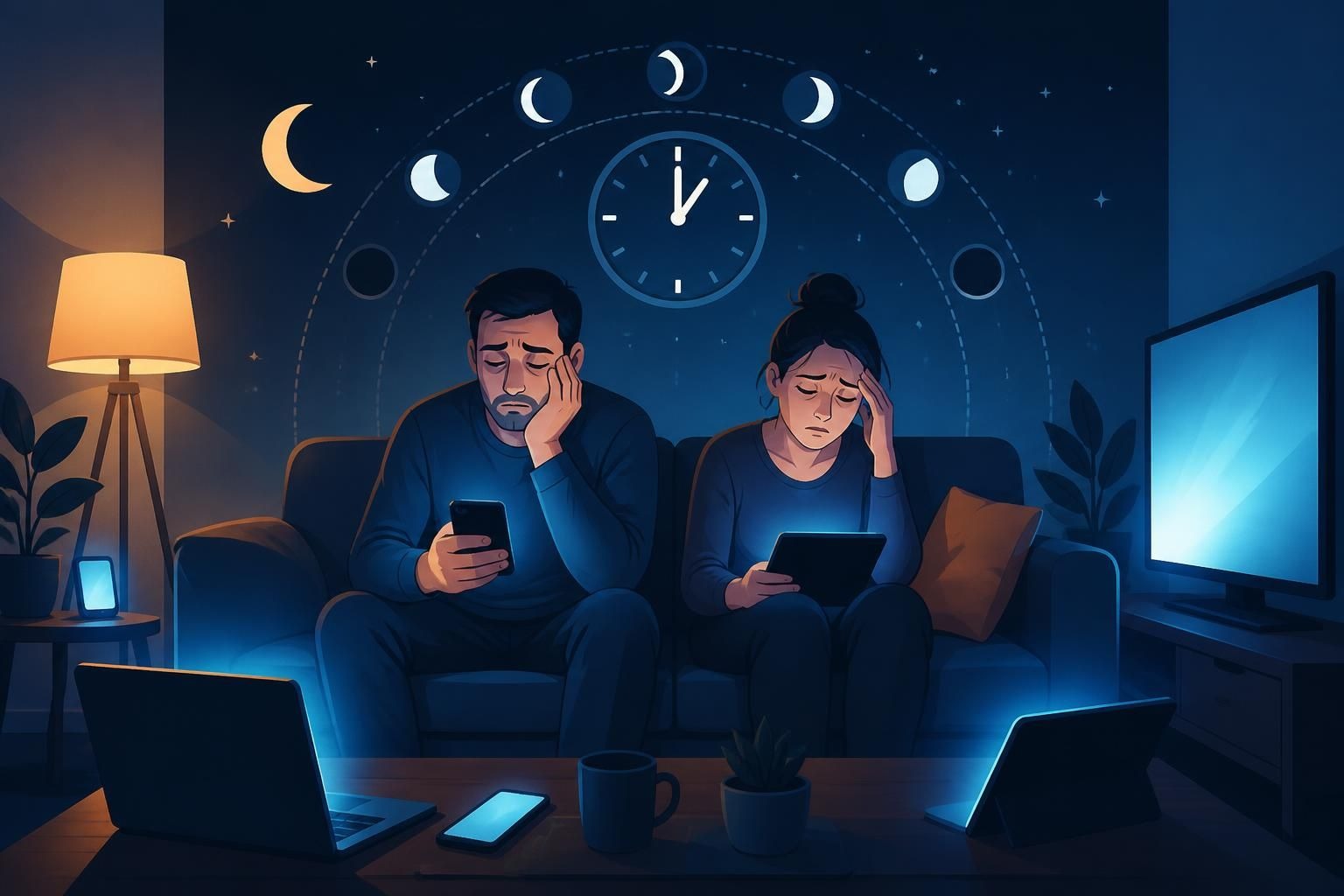 découvrez comment l'utilisation des écrans perturbe le sommeil des parents, leur faisant perdre jusqu'à 48 nuits de repos chaque année selon une récente étude.